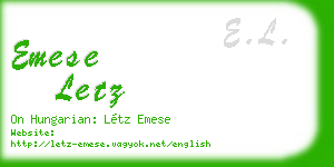 emese letz business card